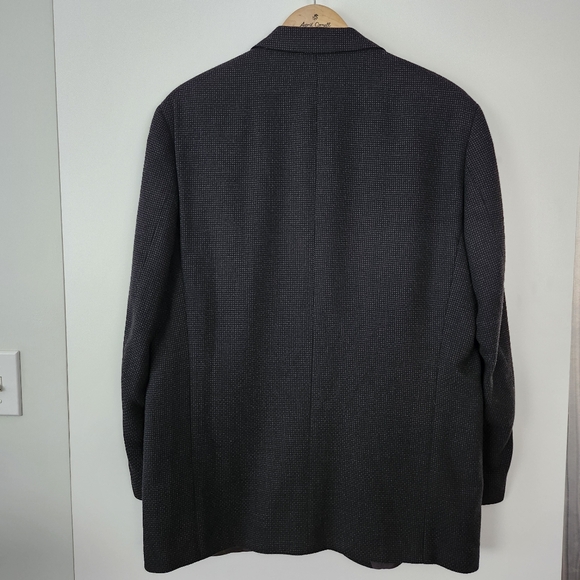 HUGO‎ BOSS Men's Black Grey Wool  Blazer Suit Jacket Size 42R Formal - Picture 6 of 15